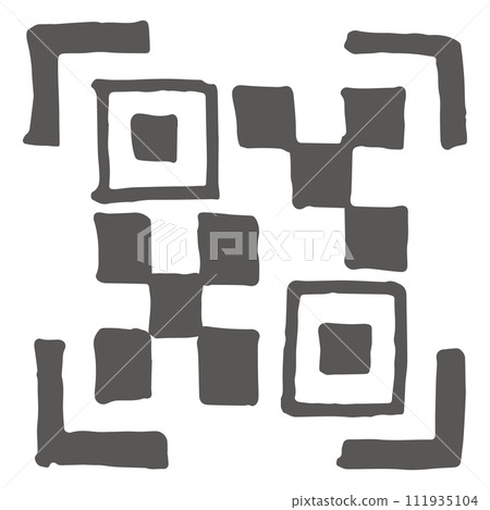 Imo version style QR code illustration (one color) 111935104