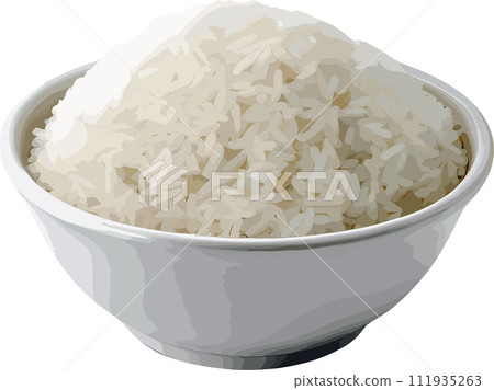 cooked rice in a bowl, png files,Generative AI 111935263