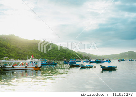 boats floating on the lake boats floating on the lake 111935278