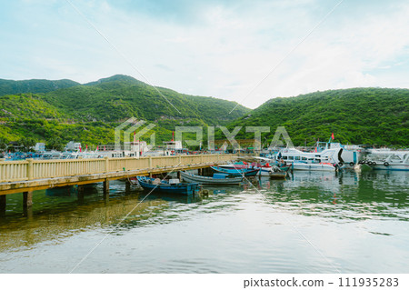 boats on a lake 111935283