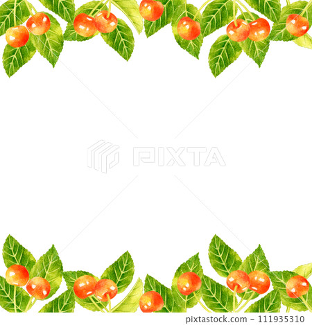 Cherry background, fruit hand-drawn watercolor illustration material Cherry background, fruit hand-drawn watercolor illustration material 111935310