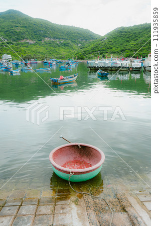 wooden pier on the lake wooden pier on the lake 111935859