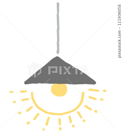 Ceiling lighting illustration Ceiling lighting illustration 111936058