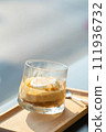 Affogato Coffee made by Vanilla ice cream and on top with Espresso Shot 111936732