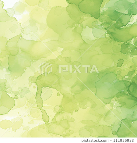 水彩背景圖與鬱鬱蔥蔥的綠葉AI影像 水彩背景圖與鬱鬱蔥蔥的綠葉AI影像 111936958