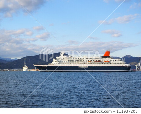 Passenger ship Nippon Maru entering Shimizu, Shizuoka Prefecture, January Passenger ship Nippon Maru entering Shimizu, Shizuoka Prefecture, January 111937203