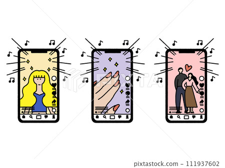 在 TikTok 上發布生活方式的插圖 在 TikTok 上發布生活方式的插圖 111937602