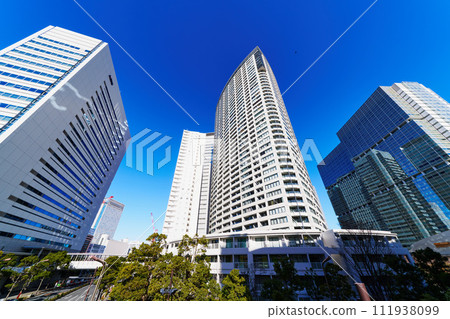 Skyscrapers around Shinagawa Station, Tokyo 111938099