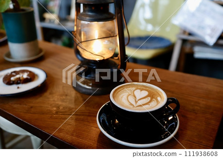 cafe latte, latte art cafe latte, latte art 111938608