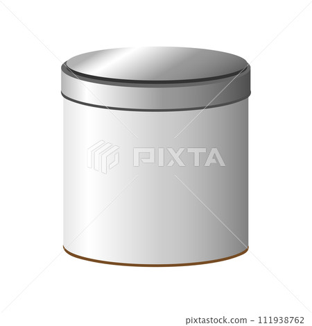 一個簡單的橢圓形鋁罐的插圖 111938762