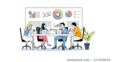 開線上會議的商務人士 111939034