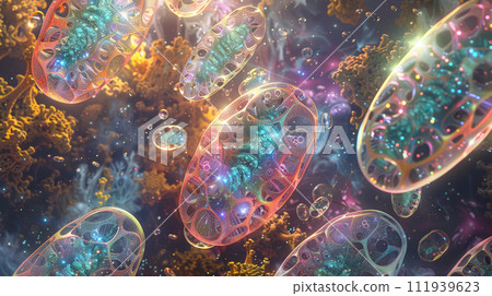 Microscopic Marvels: The Intricacies of Mitochondria. Generative AI 111939623