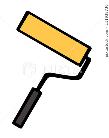 Paint roller illustration material 111939730