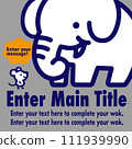Animal sign board elephant & mouse 111939990