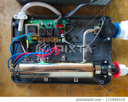 Electrical circuit board inside the water heater 111940329