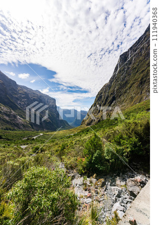 Milford Sound mountain landscape Milford Sound mountain landscape 111940368