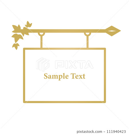 Illustration 1 of a stylish hanging signboard that can also be used as a frame Illustration 1 of a stylish hanging signboard that can also be used as a frame 111940423