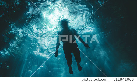 Dead body underwater 111941066