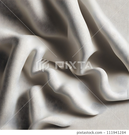 Soft Woven Fabric with Ripples and Folds. Wallpaper.Generative AI 111941284