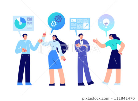 Interaction of people of different specialties working on a common task 111941470