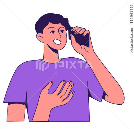A man talking on the phone 111941512