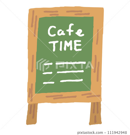 Cafe signboard cafe menu illustration 111942948