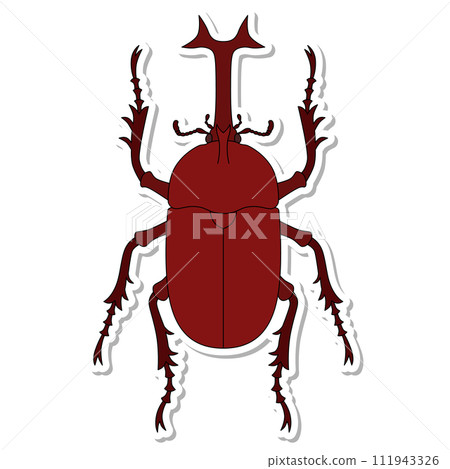 Sticker insect single item icon beetle male 111943326