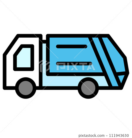 彩色車輛圖示圖垃圾車 111943630