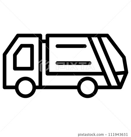 線條畫車輛圖示圖垃圾車 線條畫車輛圖示圖垃圾車 111943631
