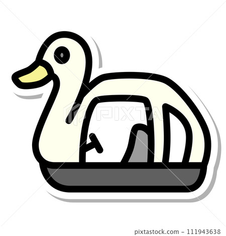 貼紙車輛圖示圖鴨船 111943638