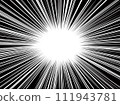 concentrated line monochrome 111943781