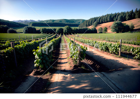 Landscape photo of nature grape yard 111944677