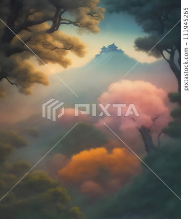 Nature landscape illustration flower tree forest 111945265