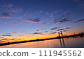 Lifting bridge and sunrise 111945562