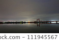 Chikugo River Lifting Bridge before dawn 111945567