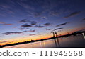 Chikugo River and sunrise 111945568