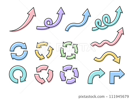 彩色箭頭集 111945679