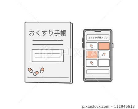 藥物筆記本和藥物筆記本應用程式 藥物筆記本和藥物筆記本應用程式 111946612