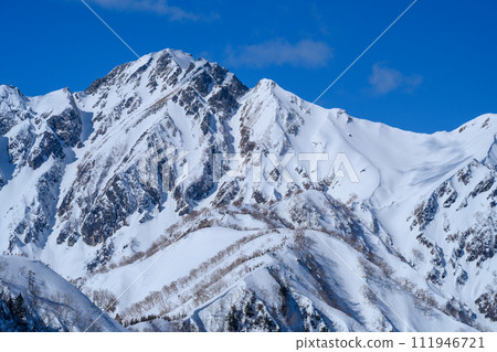 [北阿爾卑斯] 冬天從琴見山頂看到的五龍山 111946721