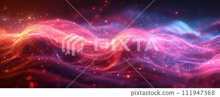 Geometric blue and maroon colored violet background with connected lines and dots 111947368