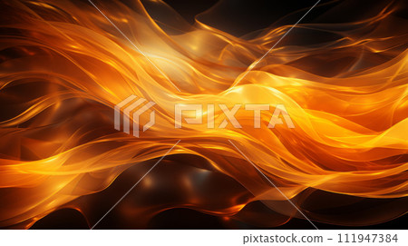 Geometric wave of golden color violet. Futuristic concept 111947384