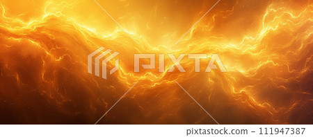 Geometric wave of golden color violet. Futuristic concept 111947387