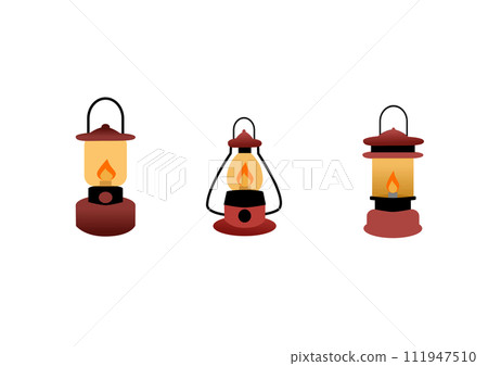 Illustration of simple red lantern set 111947510