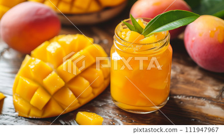 Portion of fresh made Mango Jam 111947967