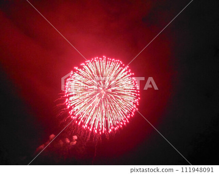 Red fireworks 111948091