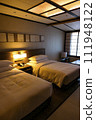 Healing hotel, luxury hotel, twin beds 111948122