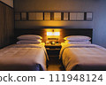 Healing hotel, luxury hotel, twin beds 111948124