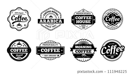 Coffee badges and label design, sign vintage cafe Coffee badges and label design, sign vintage cafe 111948225