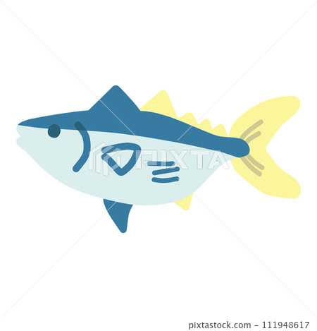 簡單變形的可愛金槍魚的插圖 簡單變形的可愛金槍魚的插圖 111948617