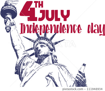 Independence day design. Statue of Liberty. Patriot day design stock vector illustration. Independence day design. Statue of Liberty. Patriot day design stock vector illustration. 111948934